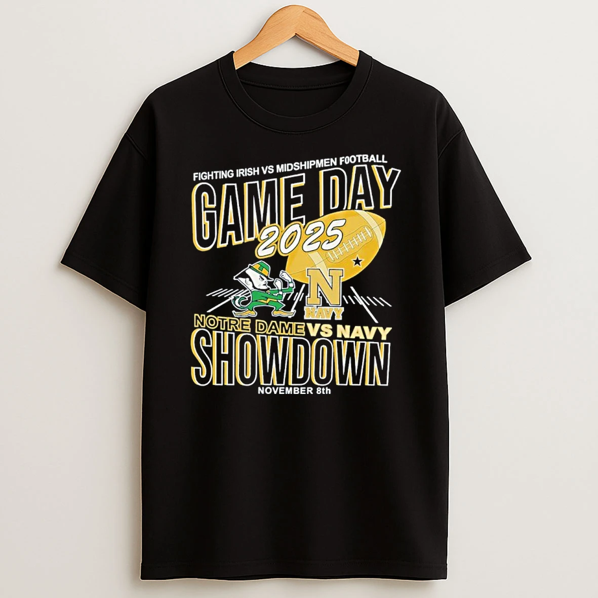 November 8th Notre Dame Vs Navy Midshipmen 2025 Gameday Showdown Tshirt Hoodie