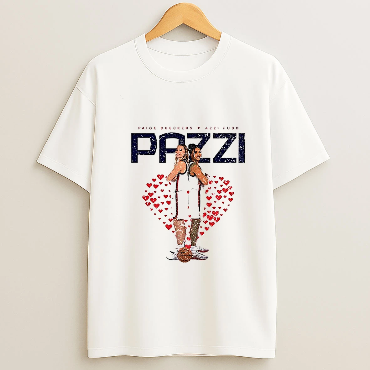 Pazzi Paige Bueckers X Azzi Fudd Mini Hearts Wnba Tshirt Hoodie