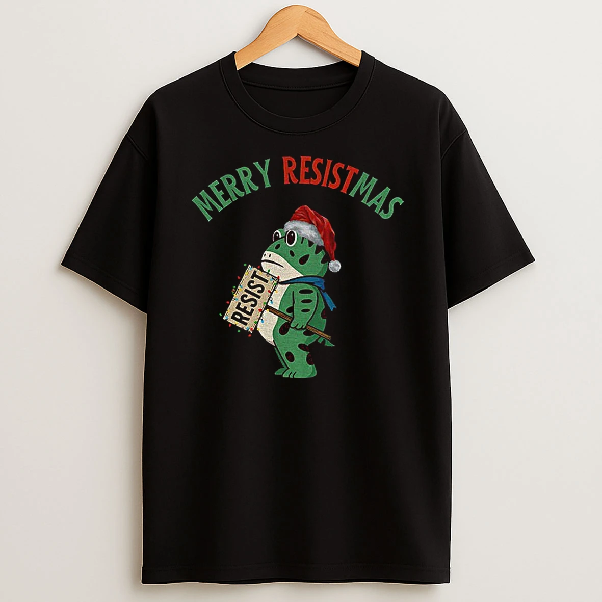Portland Frog Protest Resist Fascism Antifa Protest Merry Resistmas Christmas Tshirt Hoodie