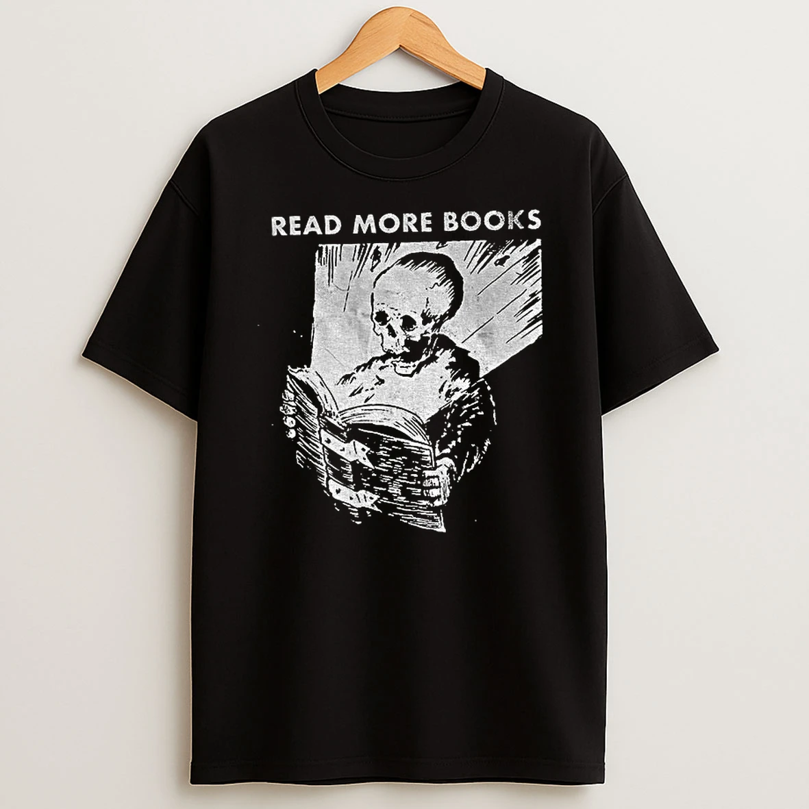 Skeleton Read More Books Vintage Tshirt Hoodie
