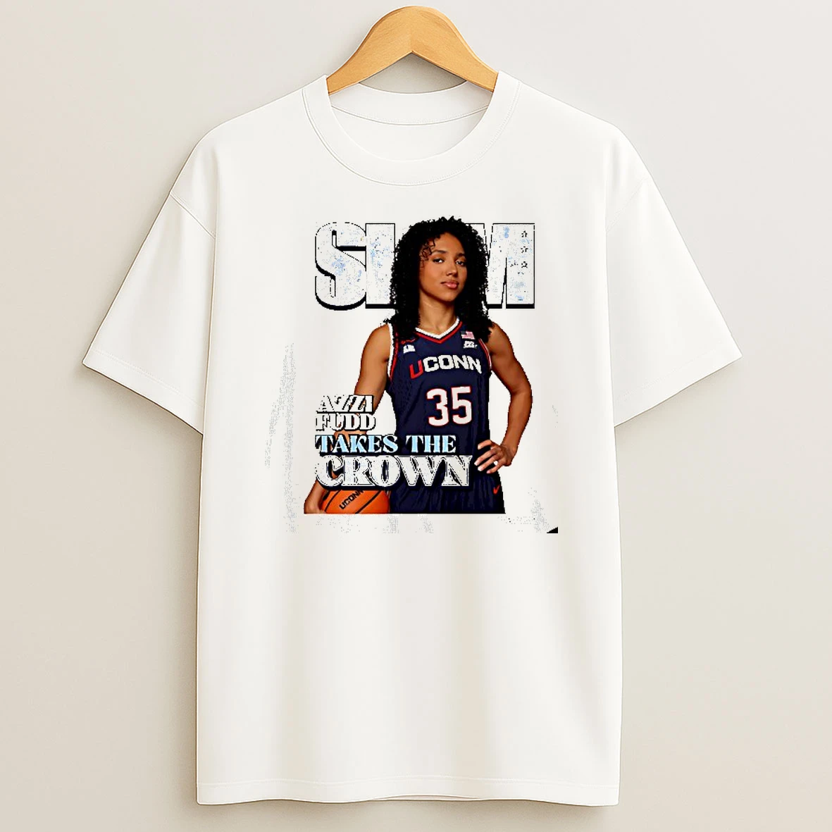 Slam Uconn Huskies Azzi Fudd Takes The Crown Tshirt Hoodie