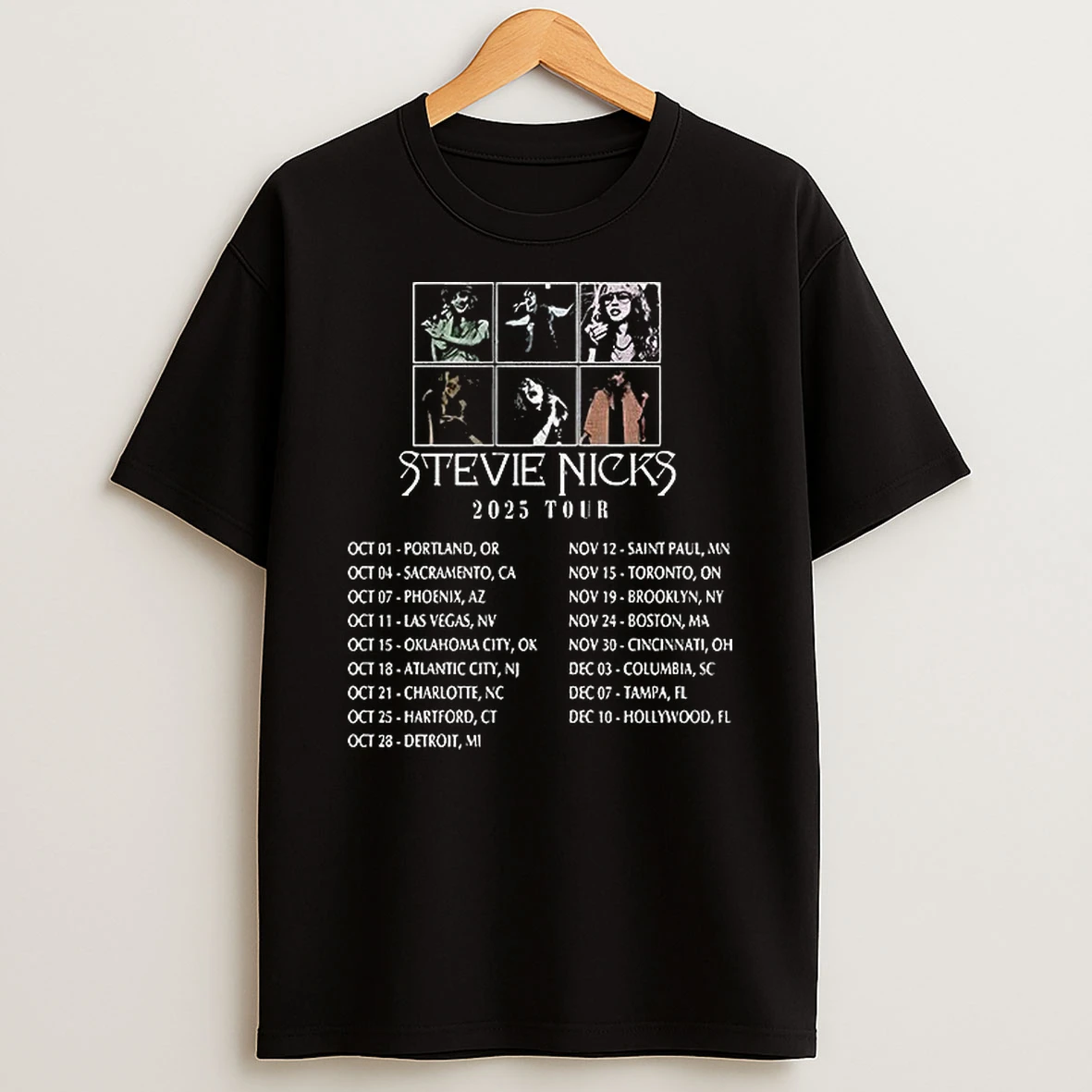 Stevie Nicks 2025 Tour Schedule Tshirt Hoodie