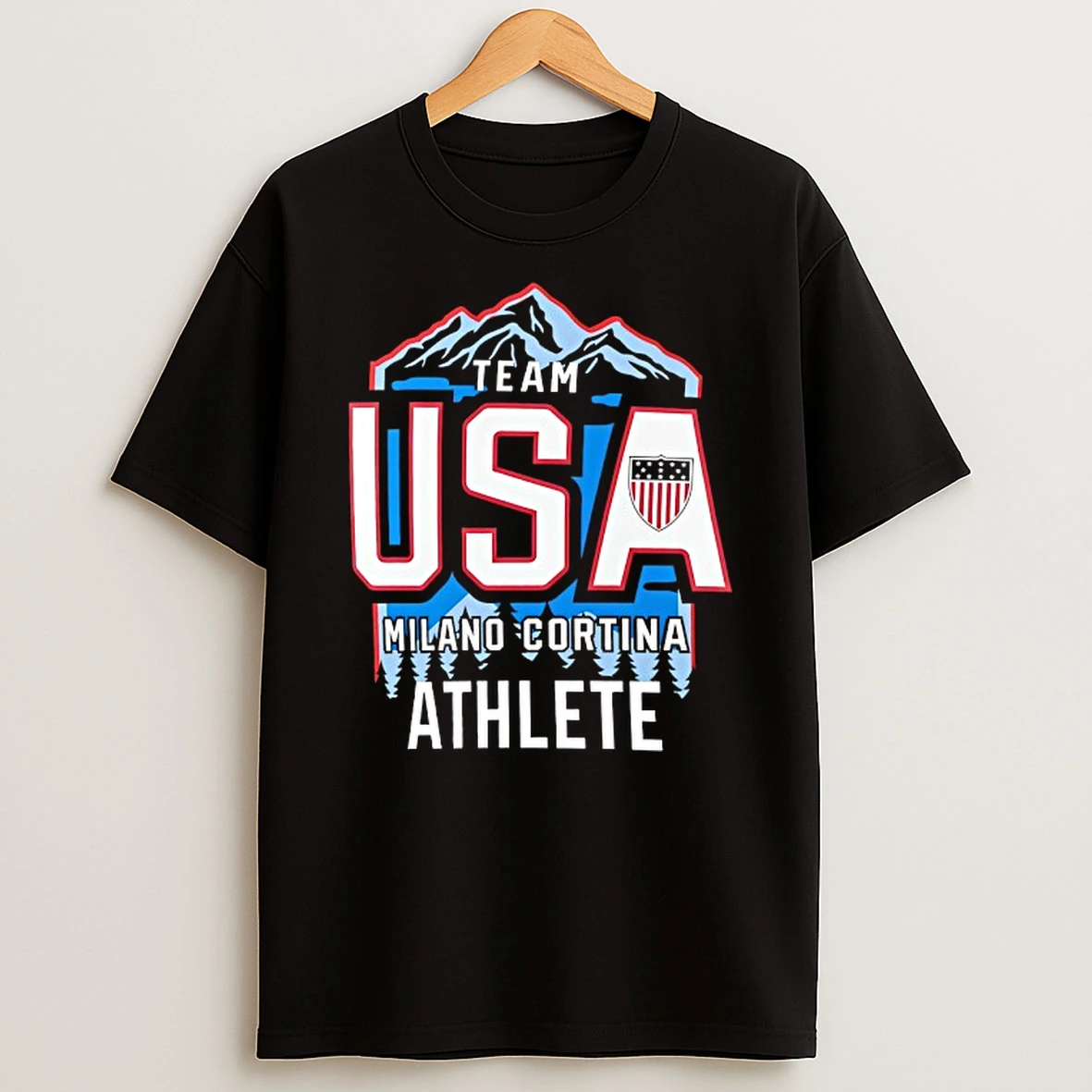 Team Usa Milano Cortina Athlete 2026 Winter Olympics Logo Tshirt Hoodie