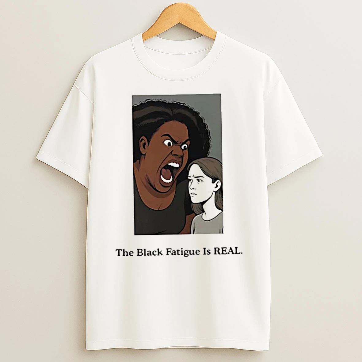 The Black Fatigue Is Real Cartoon Ai Tshirt Hoodie