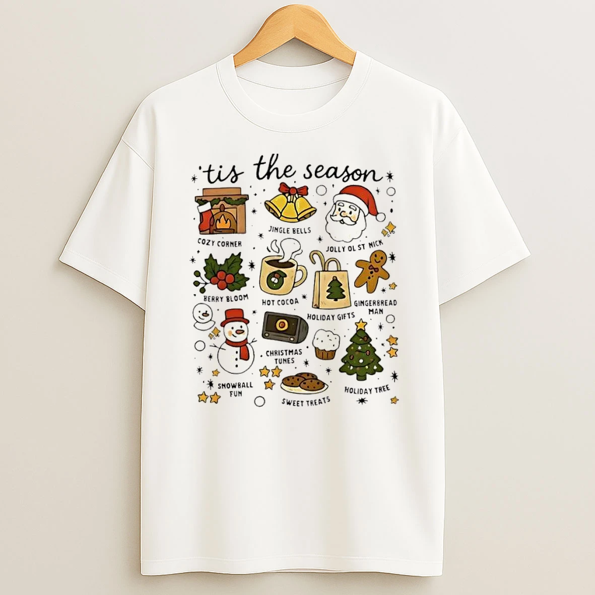 Tis The Season Christmas Icons Holiday Treats Tshirt Hoodie