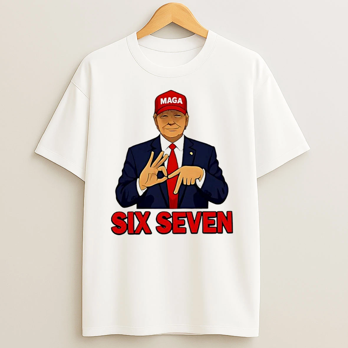 Trump Hat Maga Six Seven Meme Tshirt Hoodie