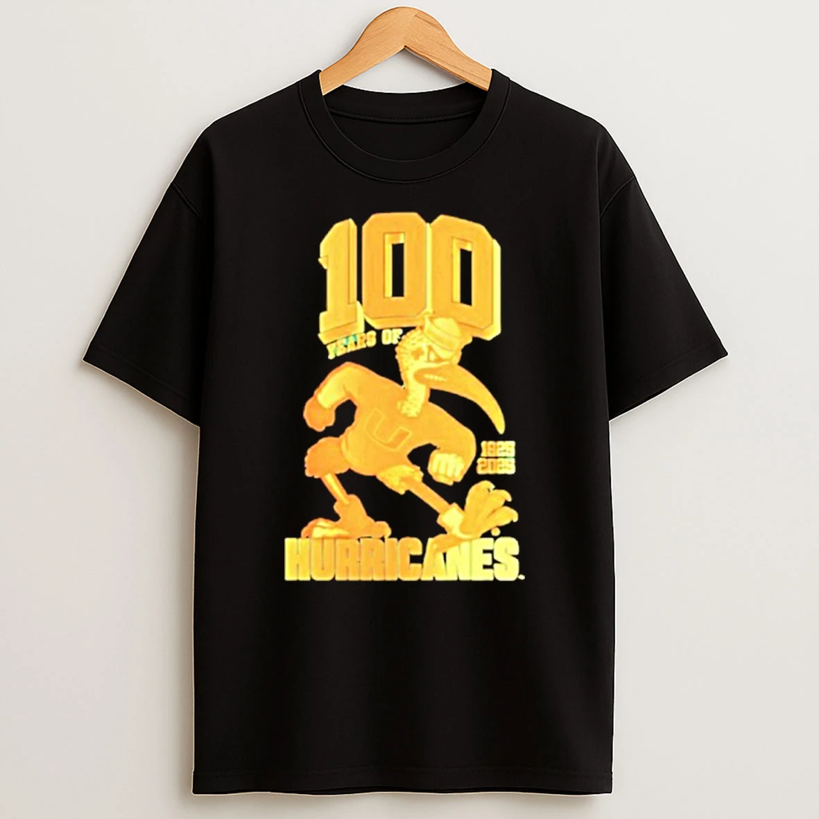 100 Years Of Miami Hurricanes Gold Sebastian Tshirt Hoodie