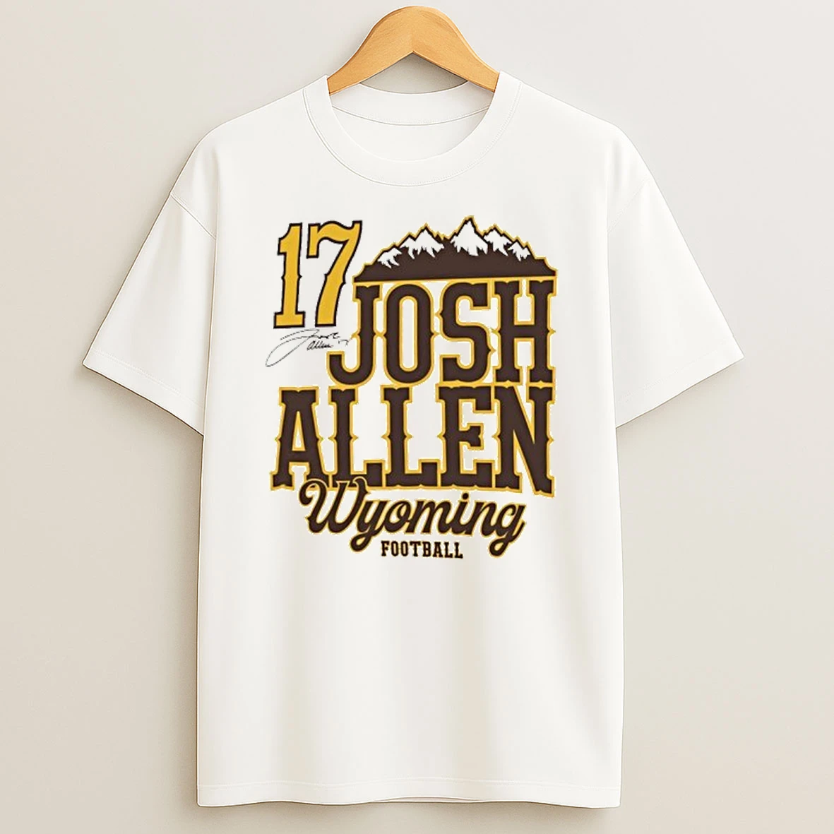 17 Josh Allen Wyoming Football Tshirt Hoodie