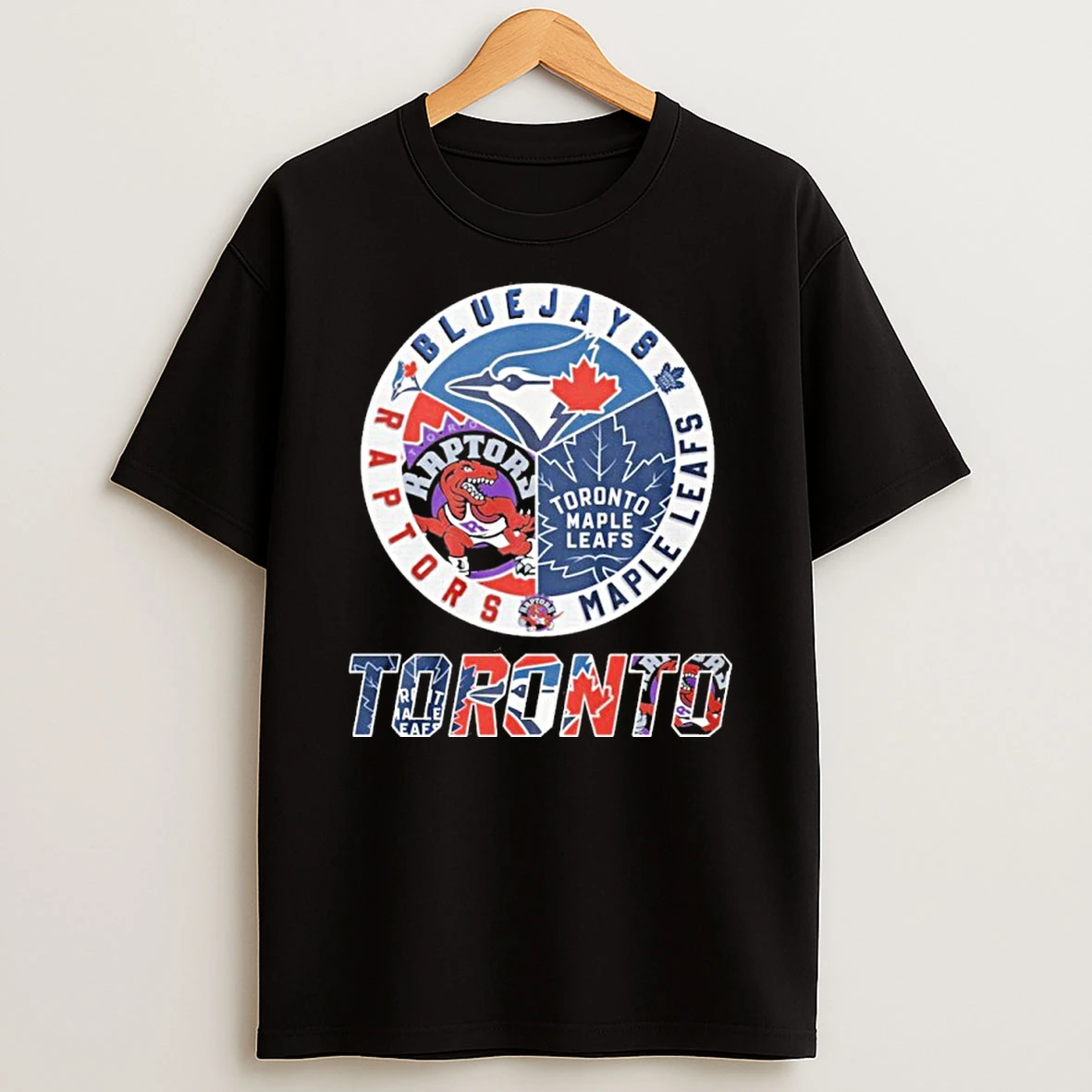 2025 Blue Jays Maple Leafs And Raptors Logo Tshirt Hoodie