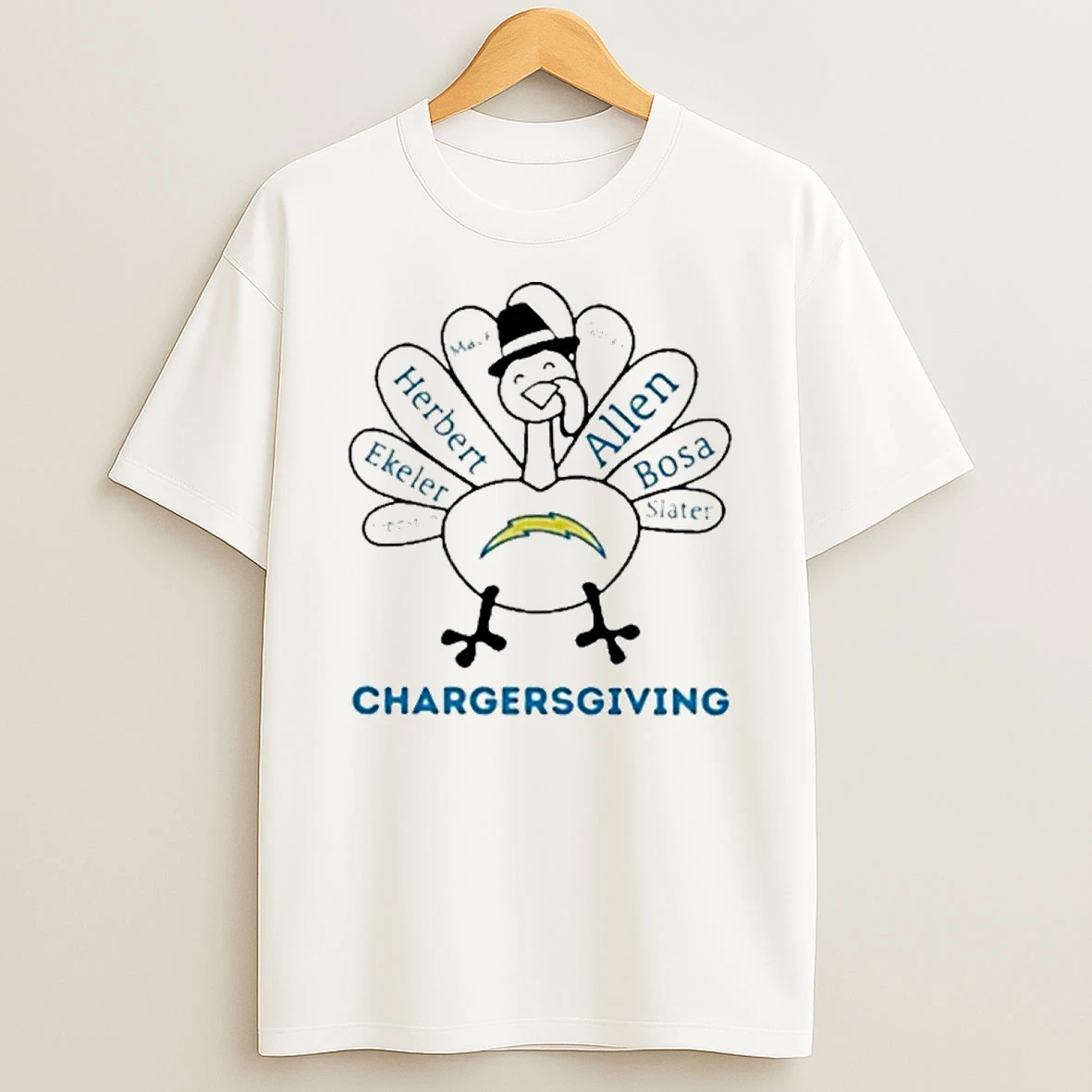 2025 Chargersgiving Los Angeles Chargers X Thanksgiving Tshirt Hoodie