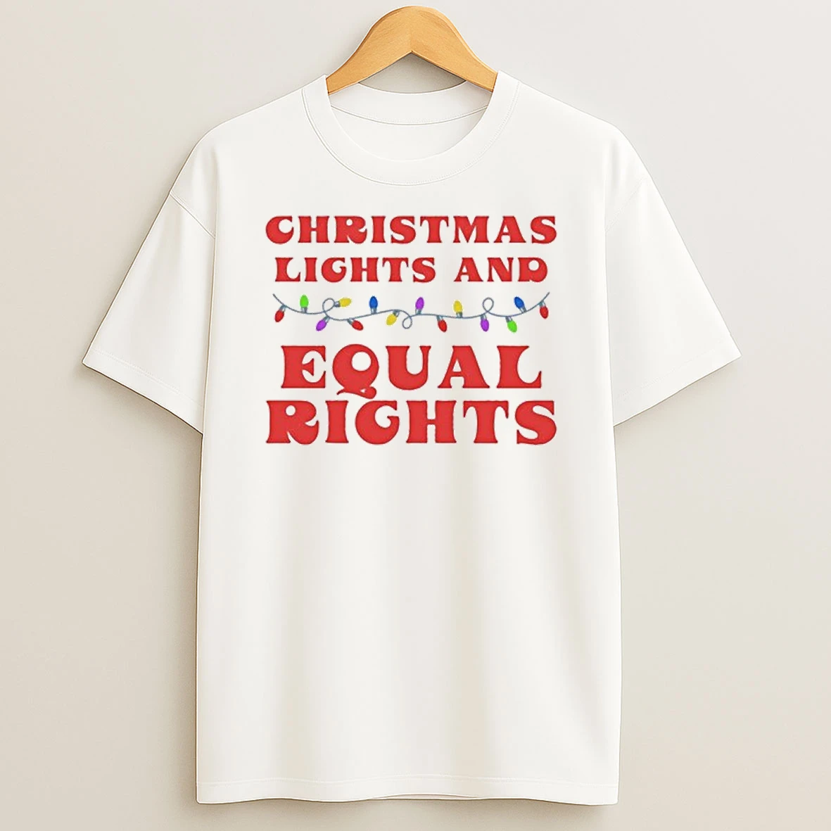 2025 Christmas Lights And Equal Rights Tshirt Hoodie