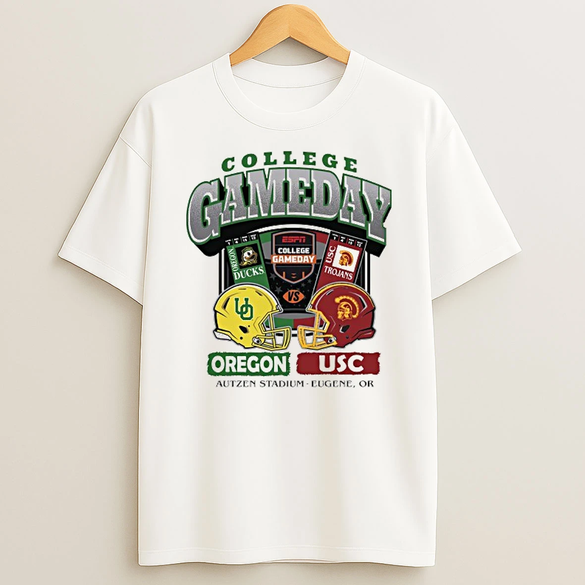 2025 College Gameday Oregon Vs Usc Football Ticket Tshirt Hoodie