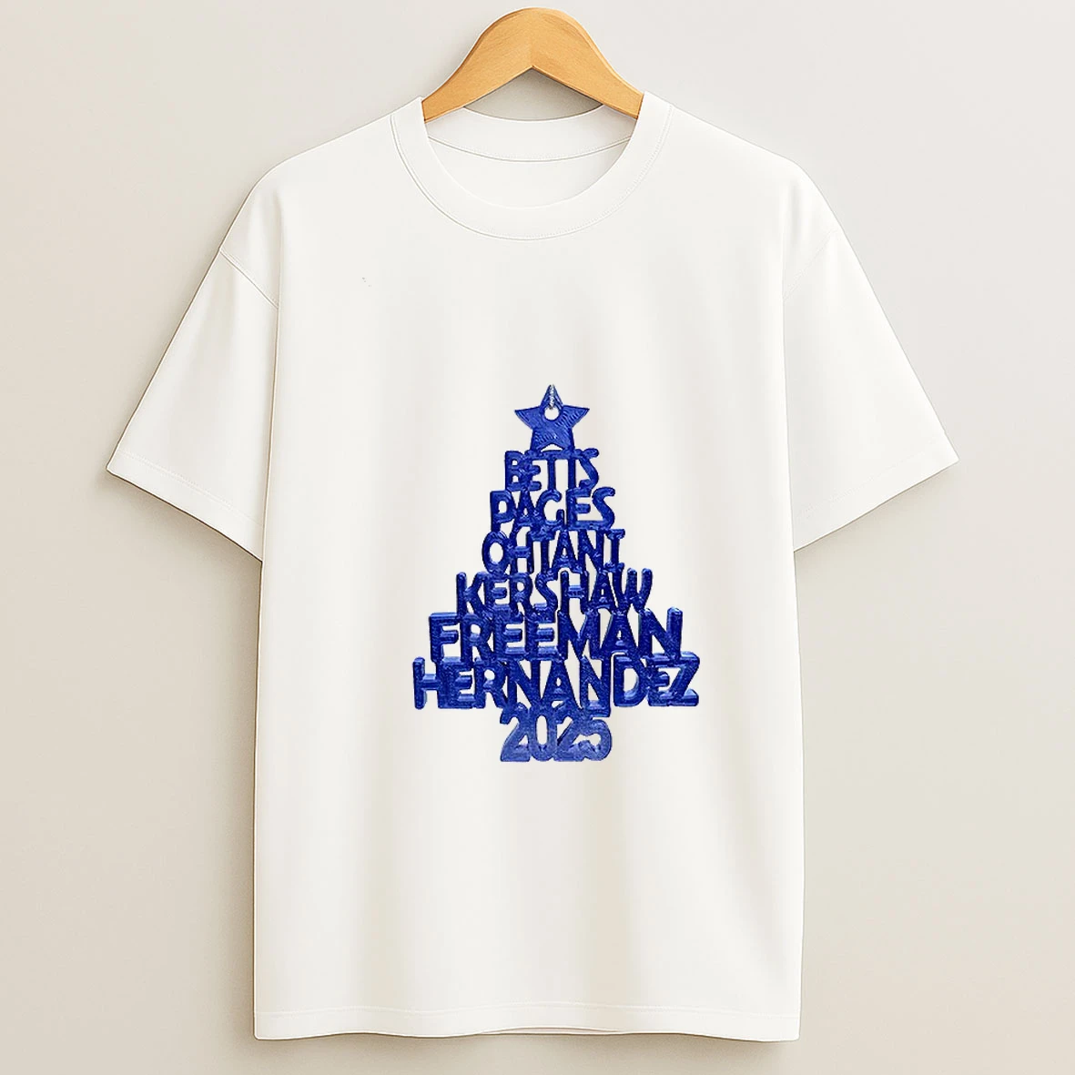2025 Los Angeles Dodgers Christmas Tree Tshirt Hoodie