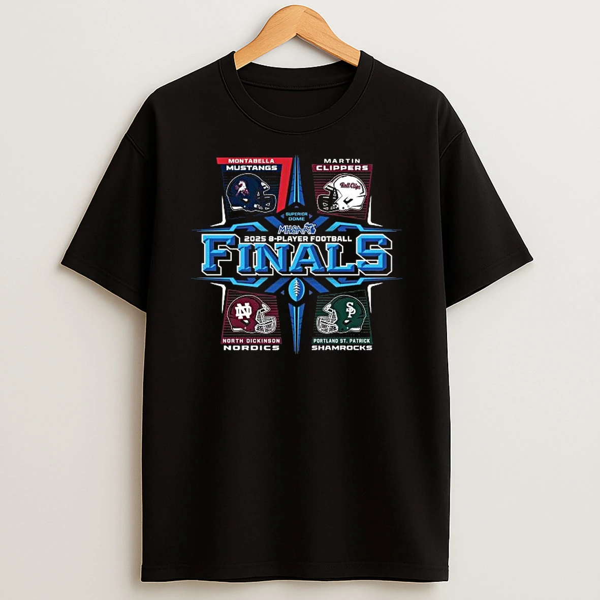 2025 Mhsaa 8 Player Football Championships Logo Tshirt Hoodie