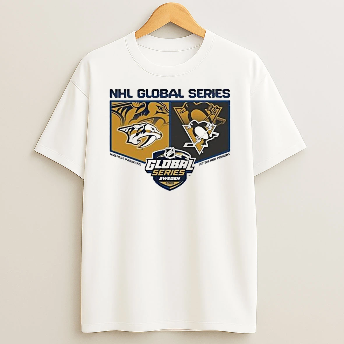 2025 Nhl Global Series Pittsburgh Penguins Vs Nashville Predators Tshirt Hoodie