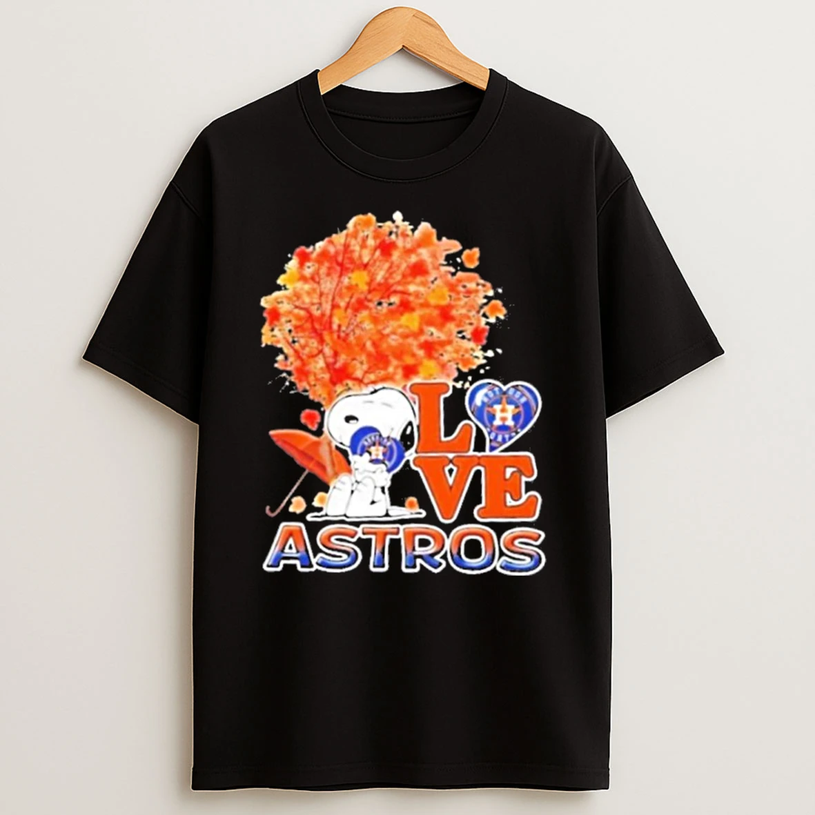 2025 Peanuts Snoopy Hug Heart I Love Houston Astros Tshirt Hoodie