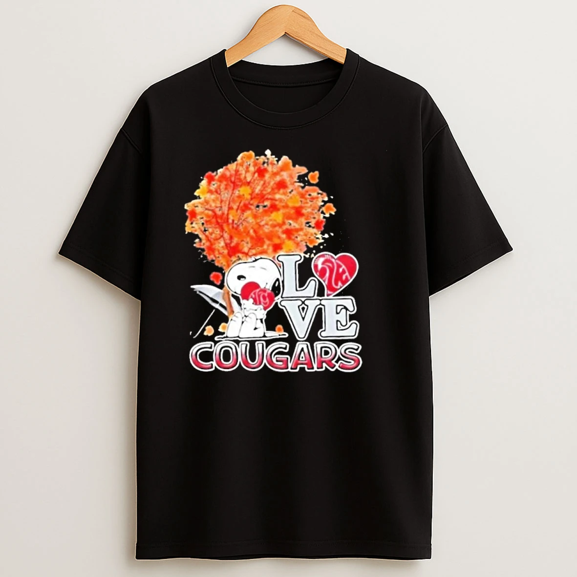 2025 Peanuts Snoopy Hug Heart I Love Washington State Cougars Tshirt Hoodie