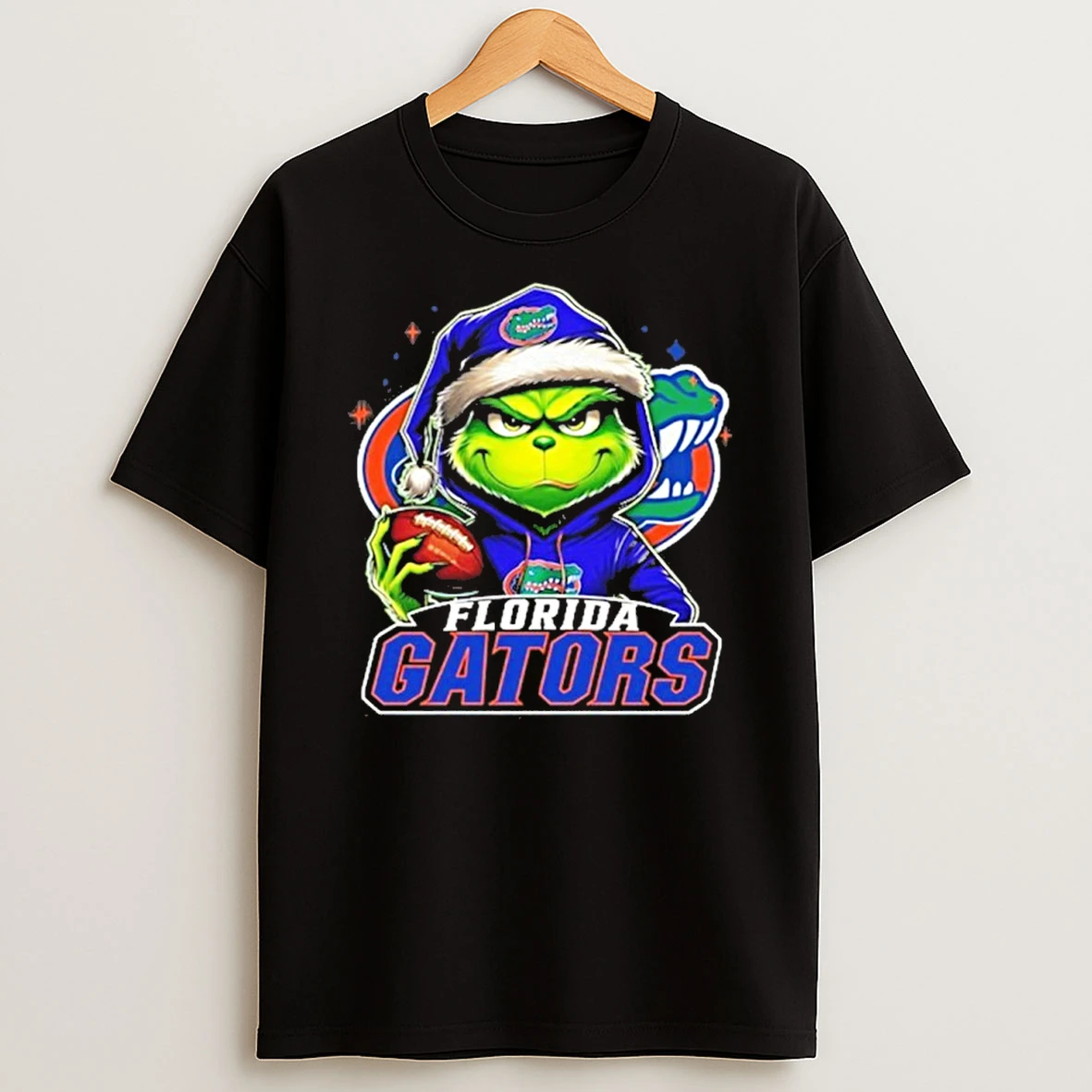 2025 Santa Grinch X Florida Gators Logo Baseball Tshirt Hoodie
