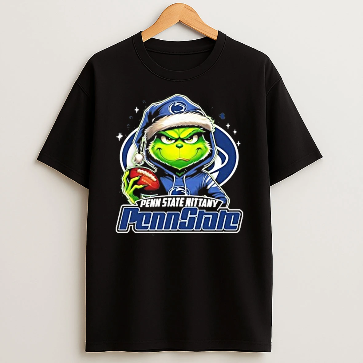 2025 Santa Grinch X Penn State Nittany Lions Logo Baseball Tshirt Hoodie