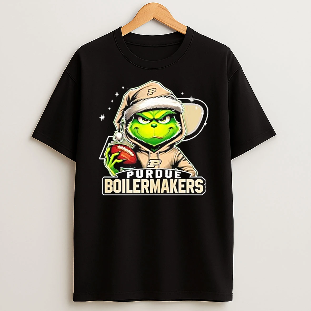 2025 Santa Grinch X Purdue Boilermakers Logo Baseball Tshirt Hoodie
