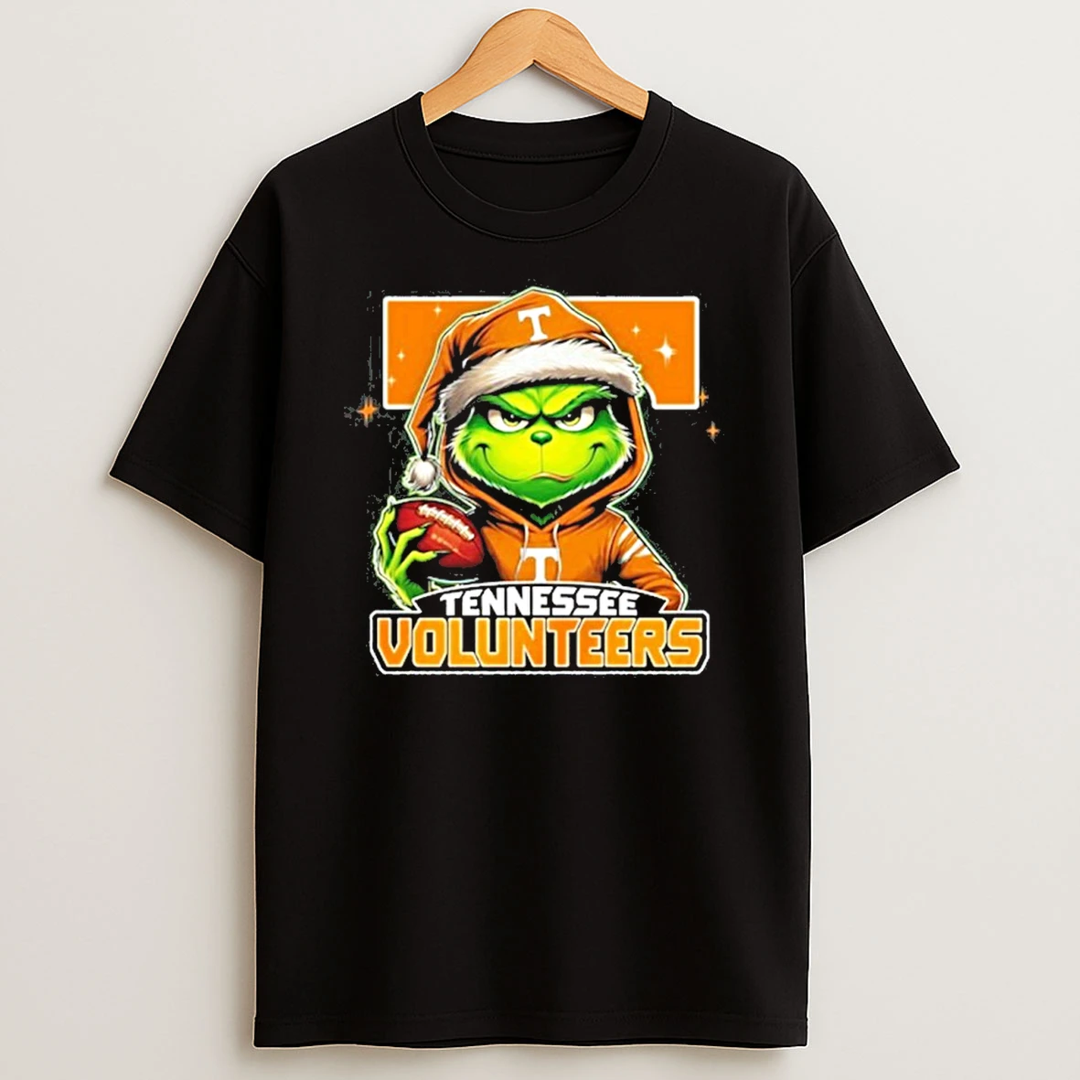2025 Santa Grinch X Tennessee Volunteers Logo Baseball Tshirt Hoodie