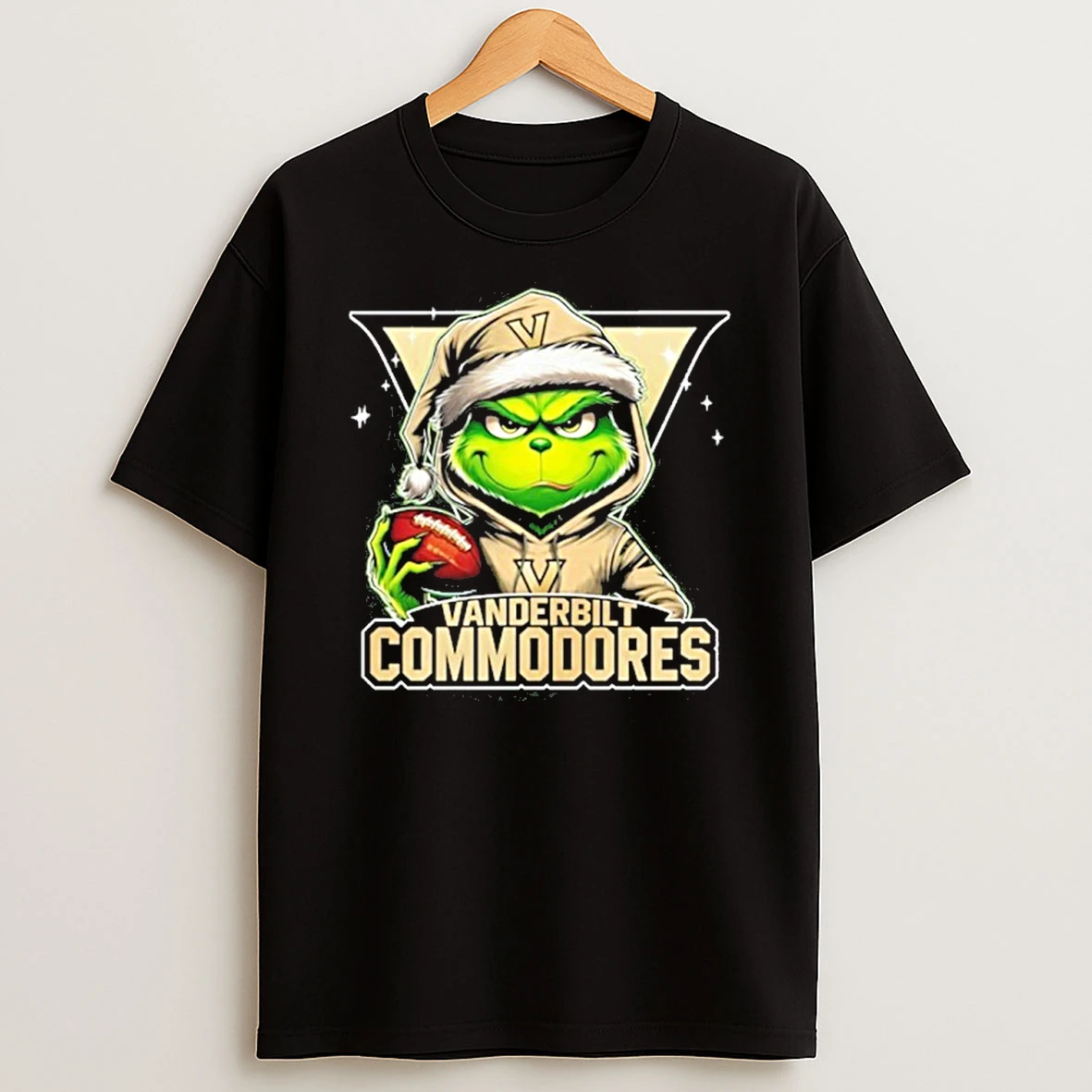 2025 Santa Grinch X Vanderbilt Commodores Logo Baseball Tshirt Hoodie