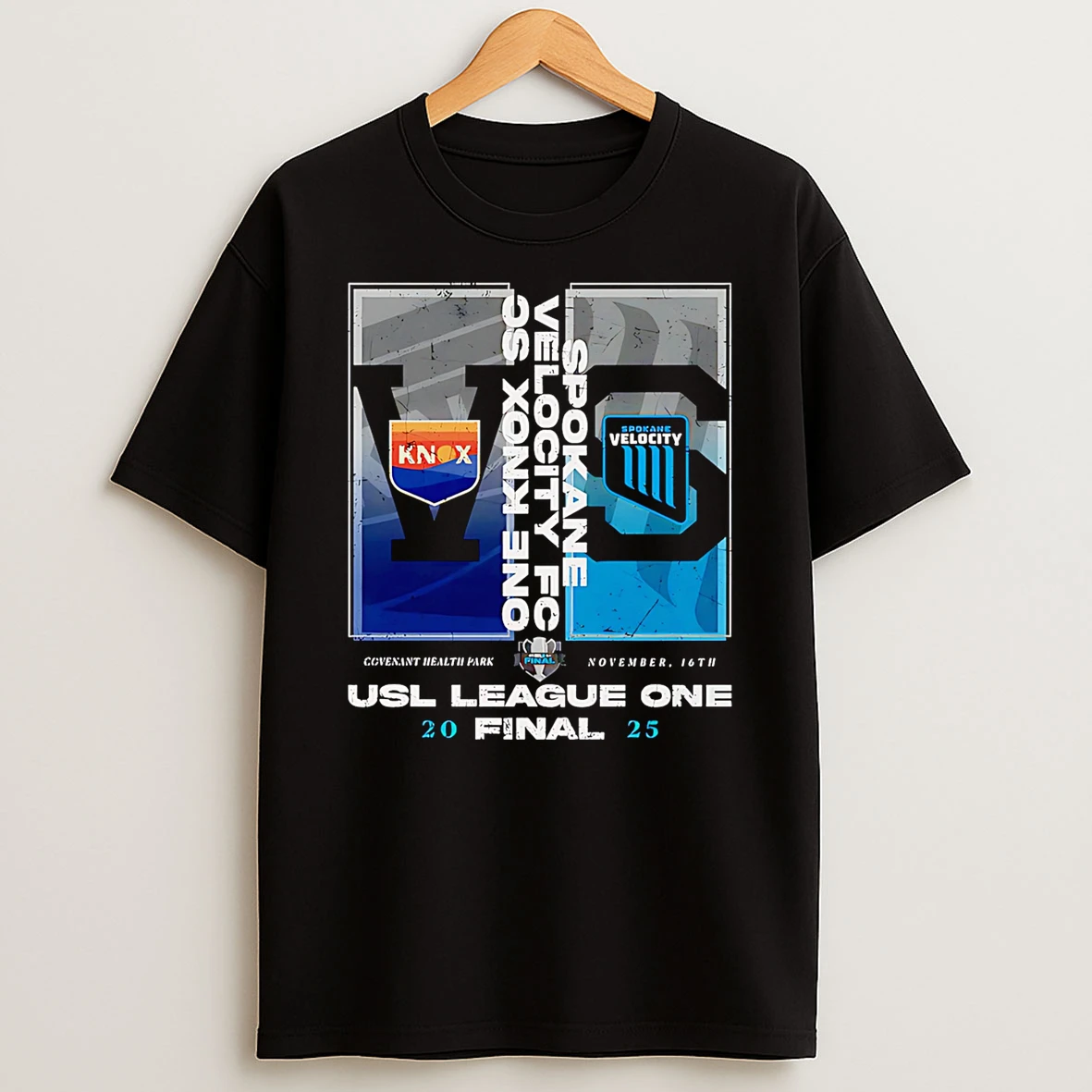 2025 Usl League One Final Match Up One Knoxville Sc Vs Spokane Velocity Fc Tshirt Hoodie