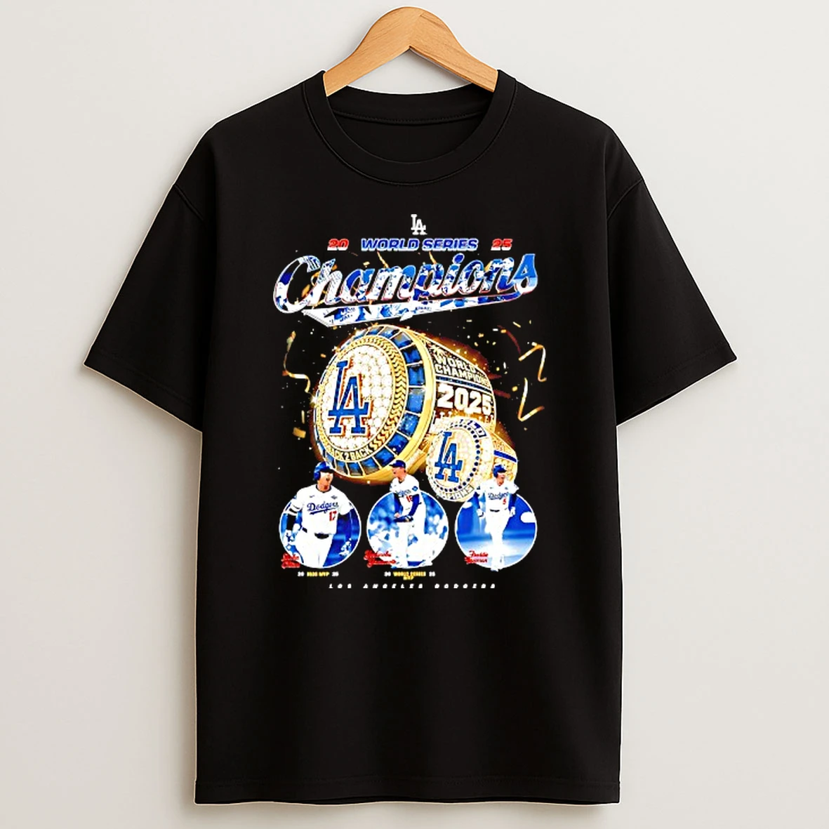 2025 World Series Champions Los Angeles Dodgers Rings Ohtani Yonamoto And Freddie Tshirt Hoodie