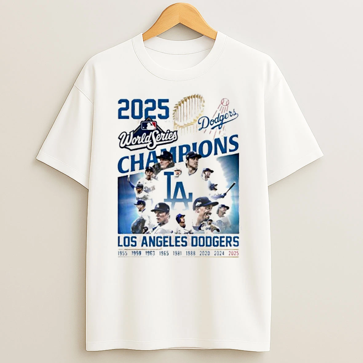 2025 World Series Champions Team Player Los Angeles Dodgers Tshirt Hoodie