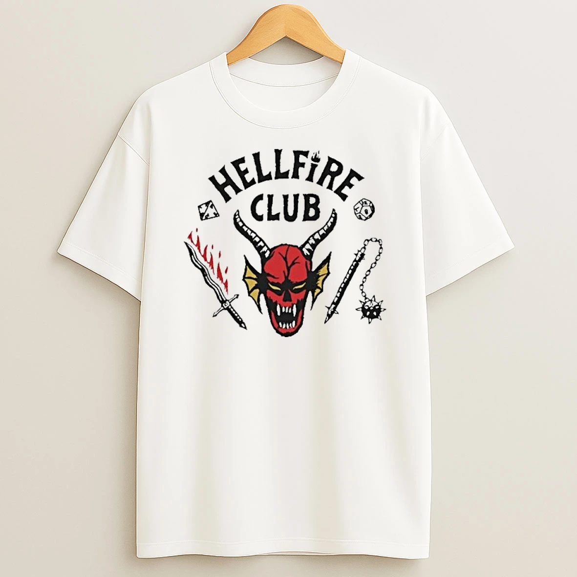 2026 Stranger Things Faded Hellfire Club Raglan Tshirt Hoodie