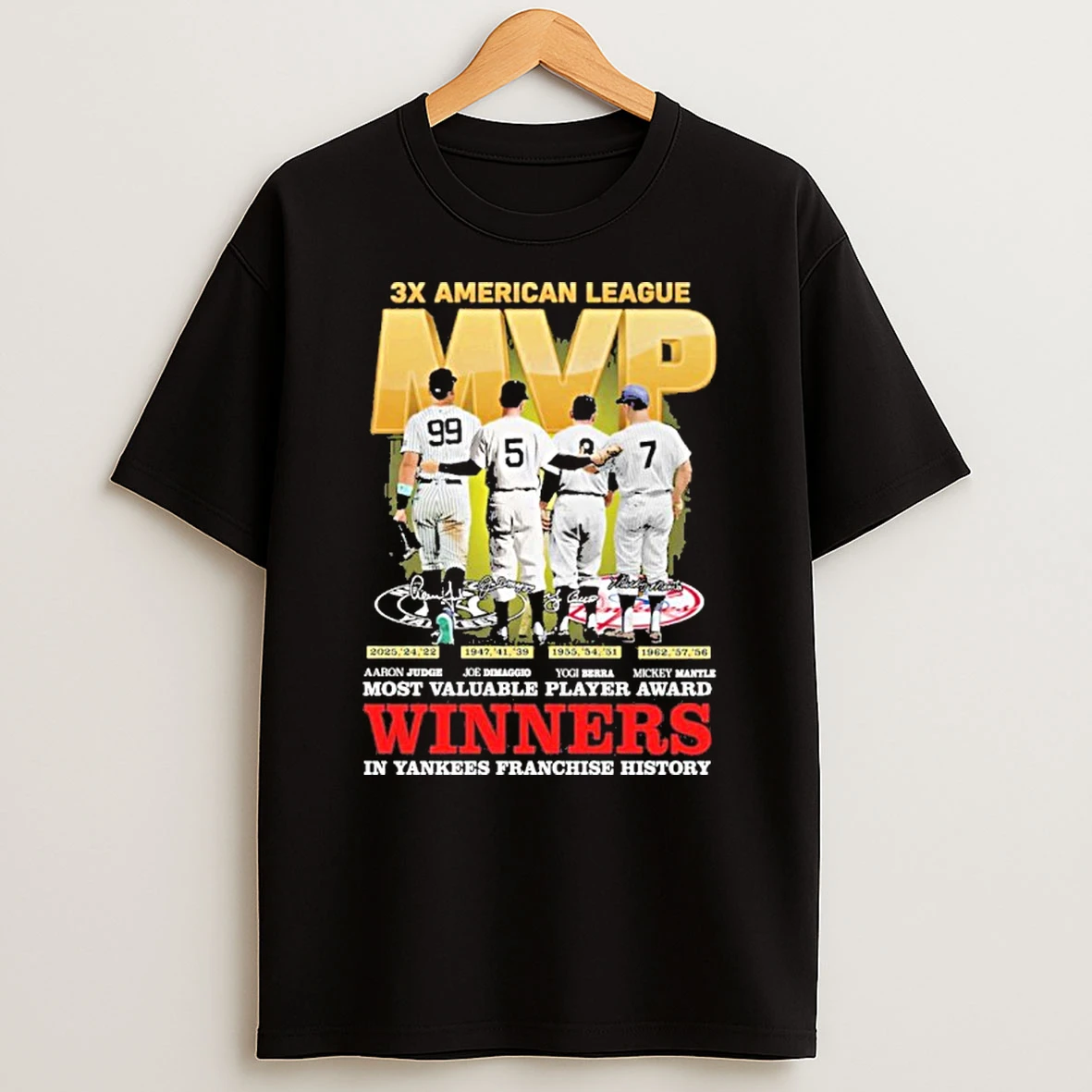 3x American League Mvp Winner Ny Yankees Tshirt Hoodie