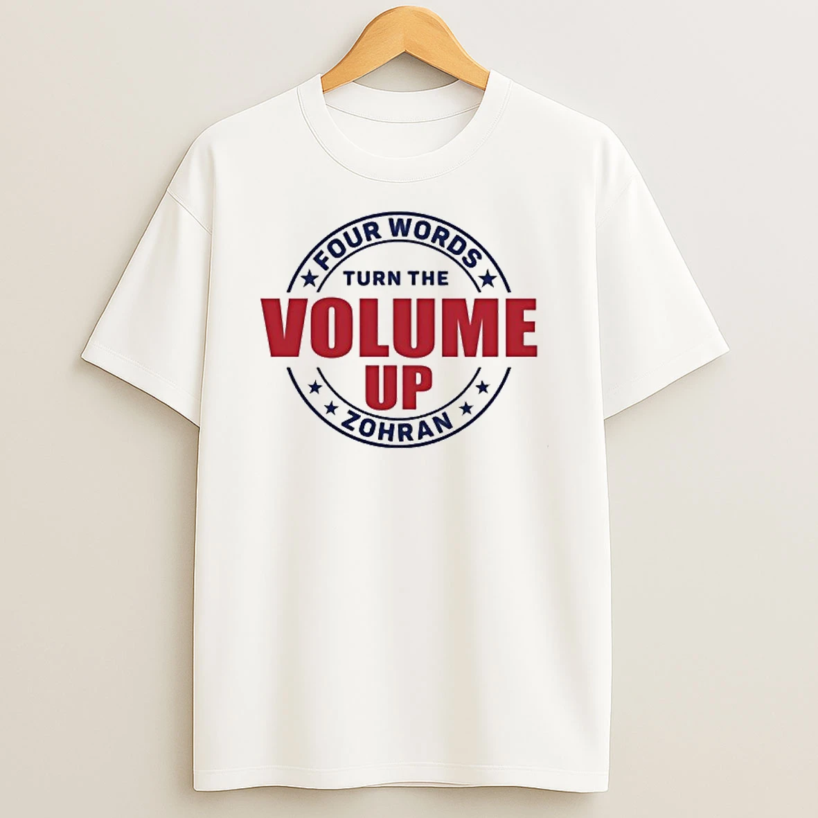 4 Words Turn The Volume Up Zohran Mamdani Tshirt Hoodie