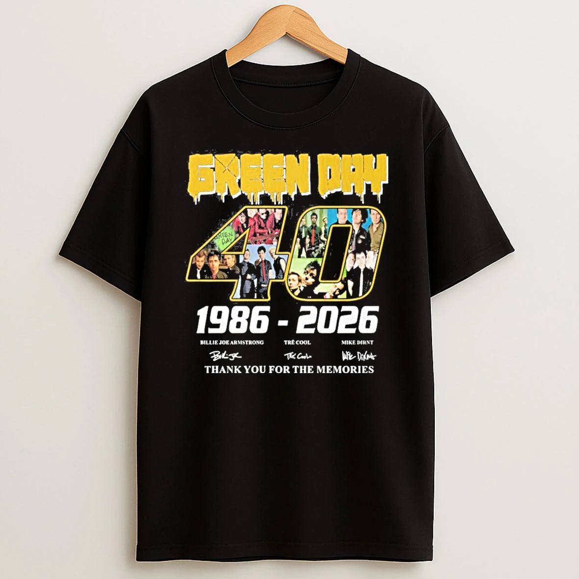 40 Years Of Green Day 1986 2026 Thank You For The Memories Tshirt Hoodie