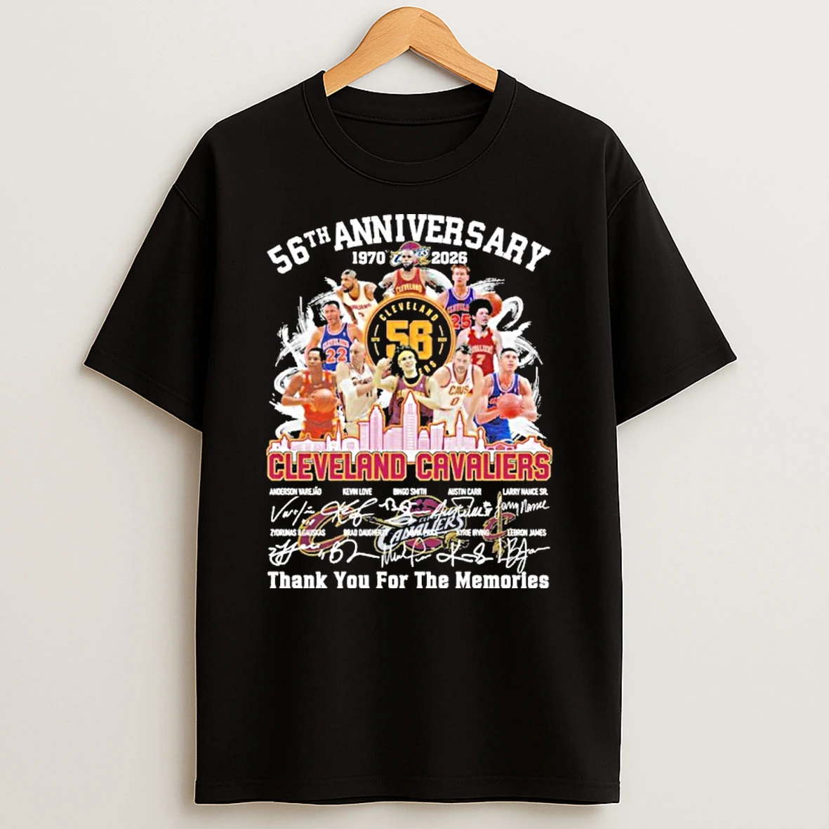 56th Anniversary 1970 2026 Cleveland Cavaliers Tshirt Hoodie