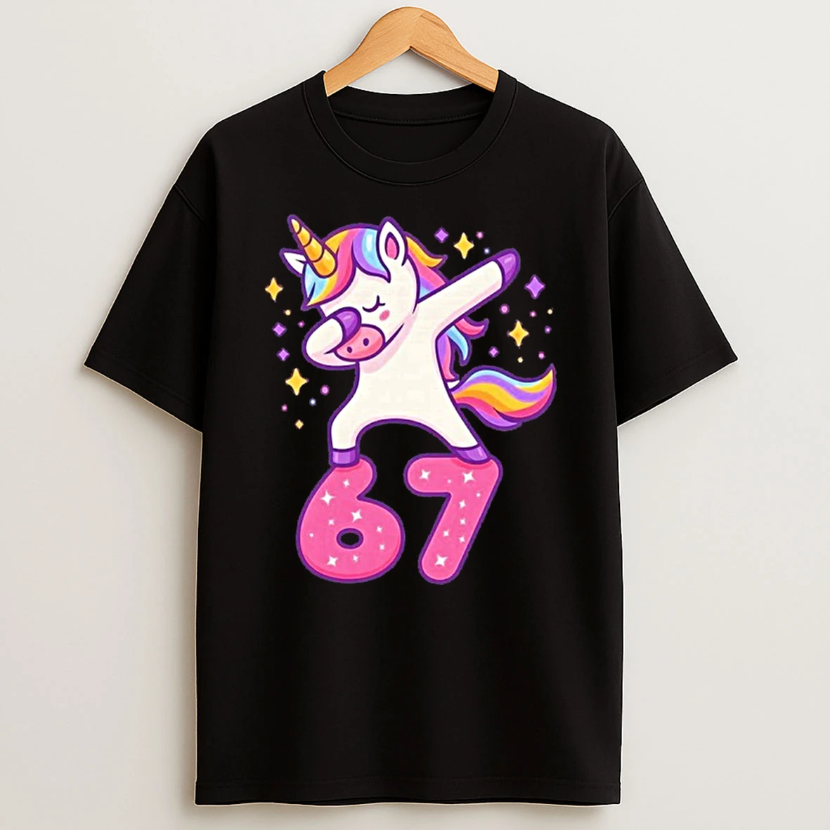 67 Unicorn Six Seven 6 7 Meme Brainrot Tshirt Hoodie