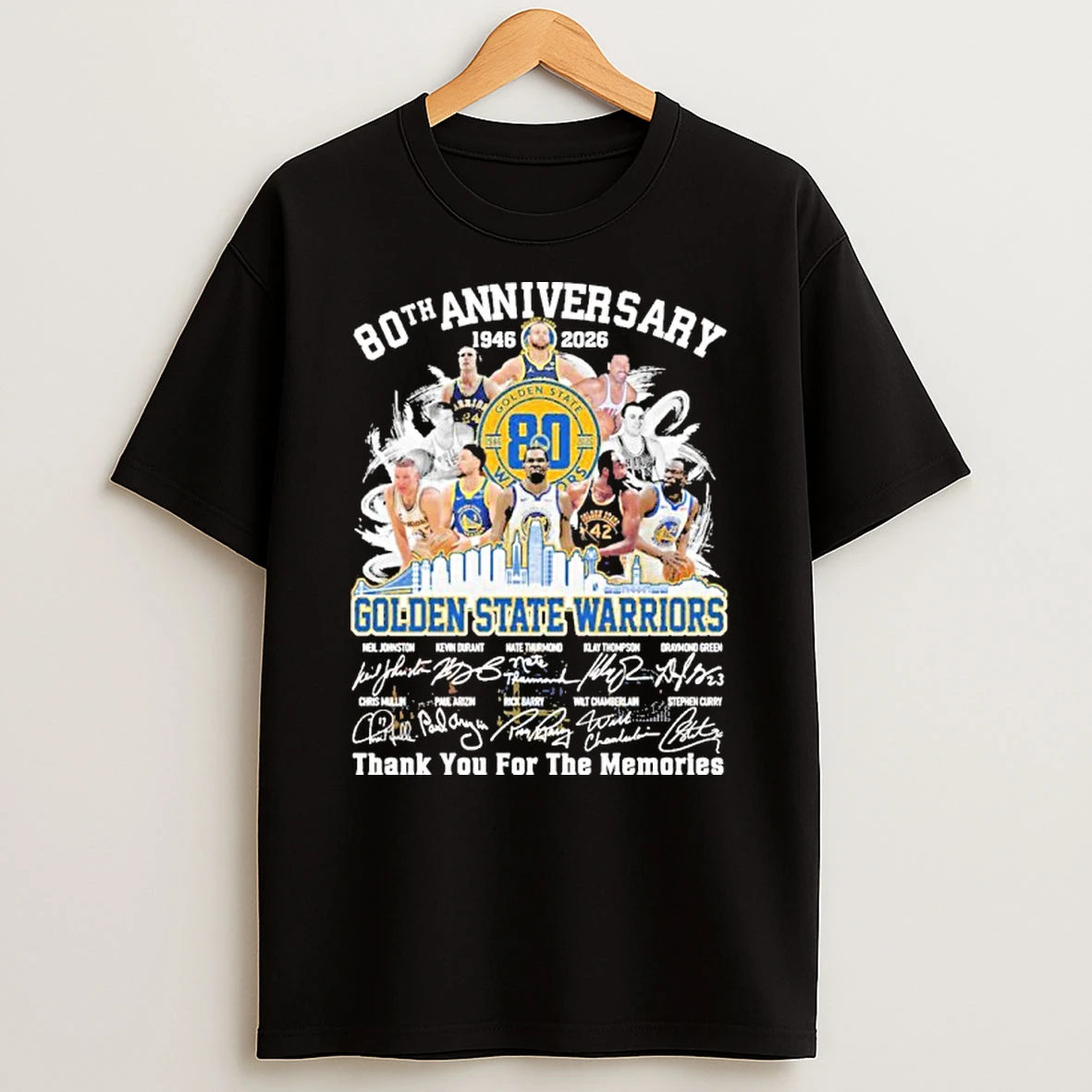 80th Anniversary 1946 2026 Golden State Warriors Tshirt Hoodie