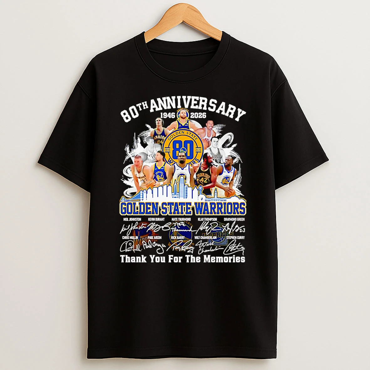 80th Anniversary 1946 2026 Golden State Warriors Thank You For The Memories Tshirt Hoodie