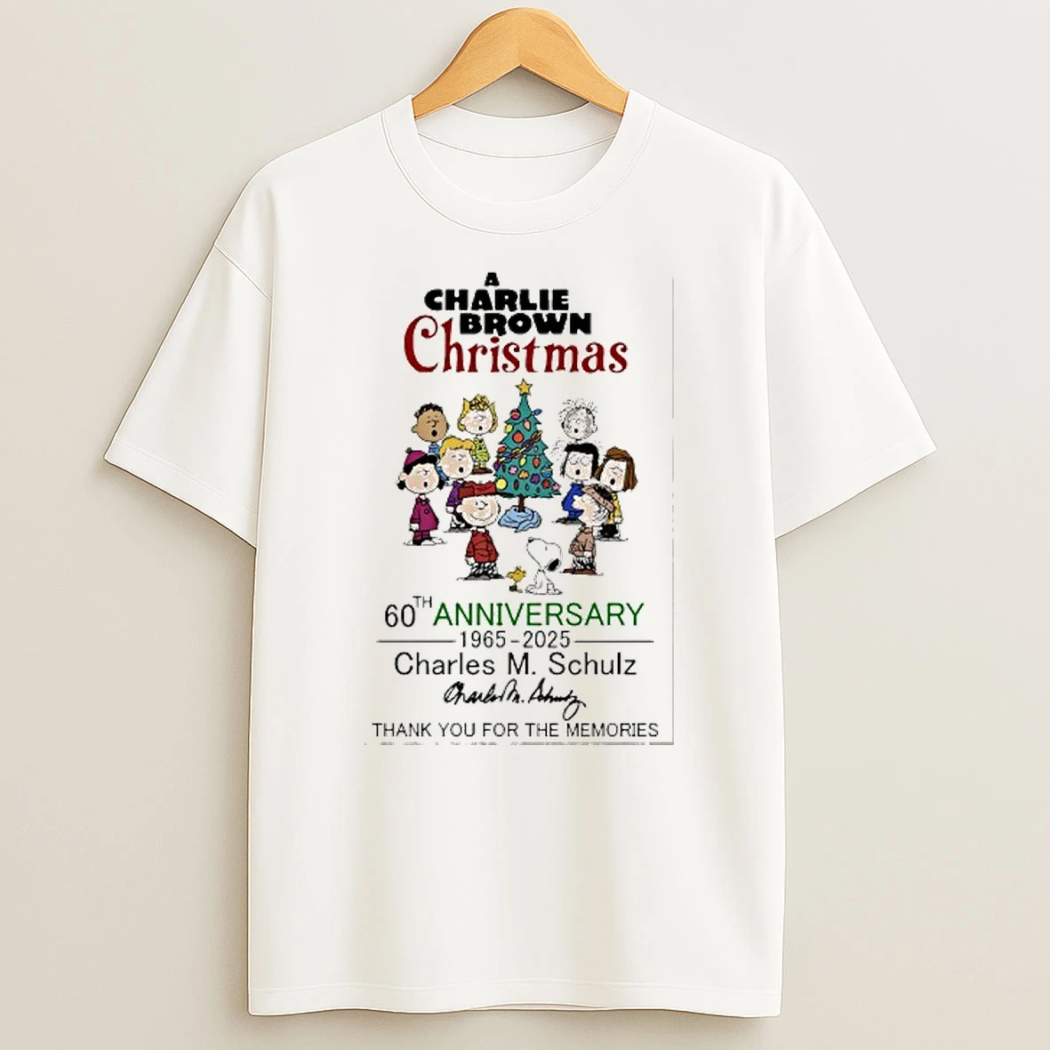 A Charlie Brown Christmas 60th Anniversary Thank You For The Memories Tshirt Hoodie