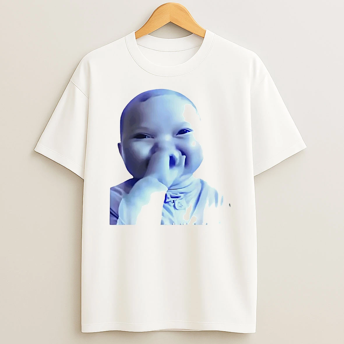 Ai Baby Holding Laugh Meme Viral Trend Circle Tshirt Hoodie