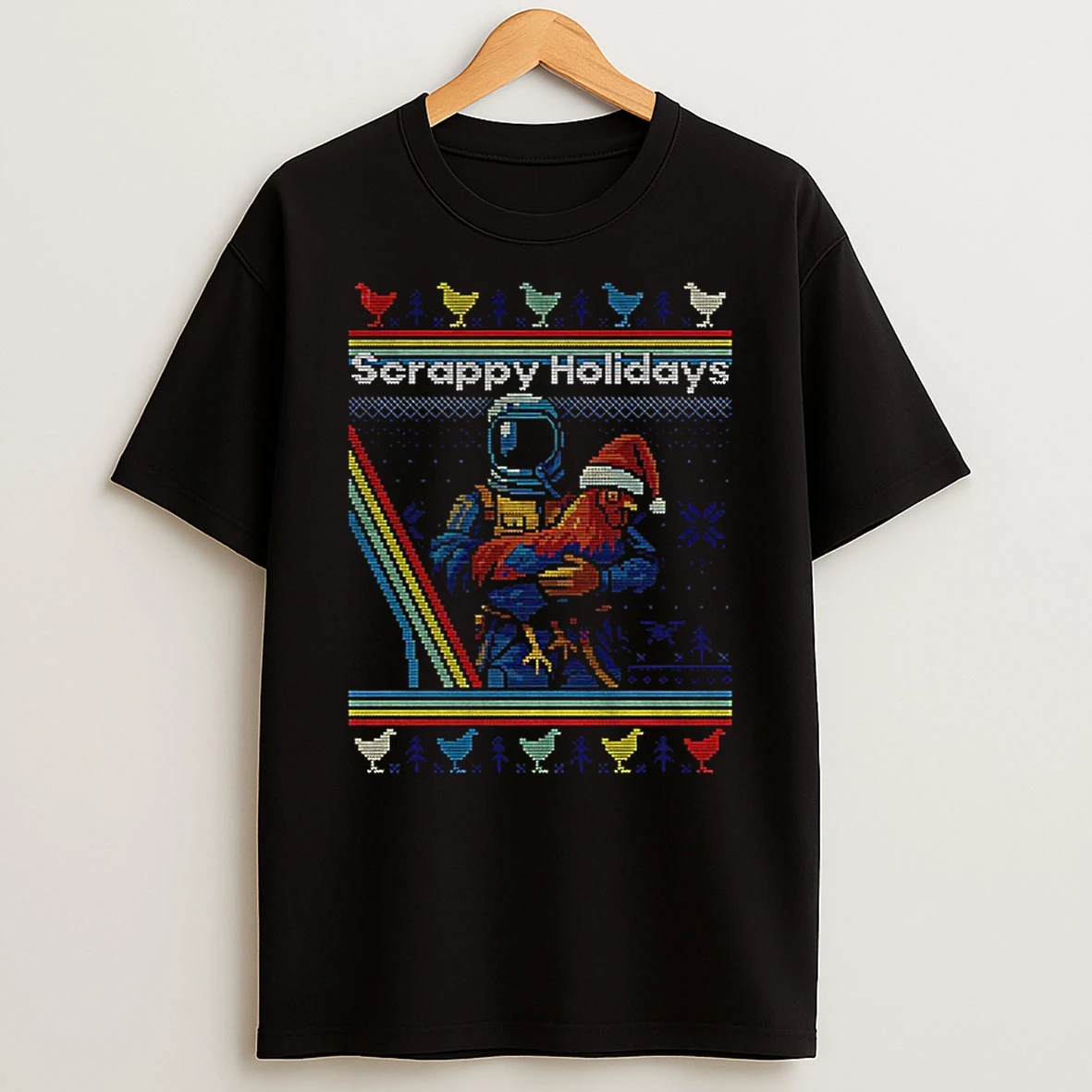 Arc Raiders Rooster Scrappy Holidays Merry Christmas Tshirt Hoodie