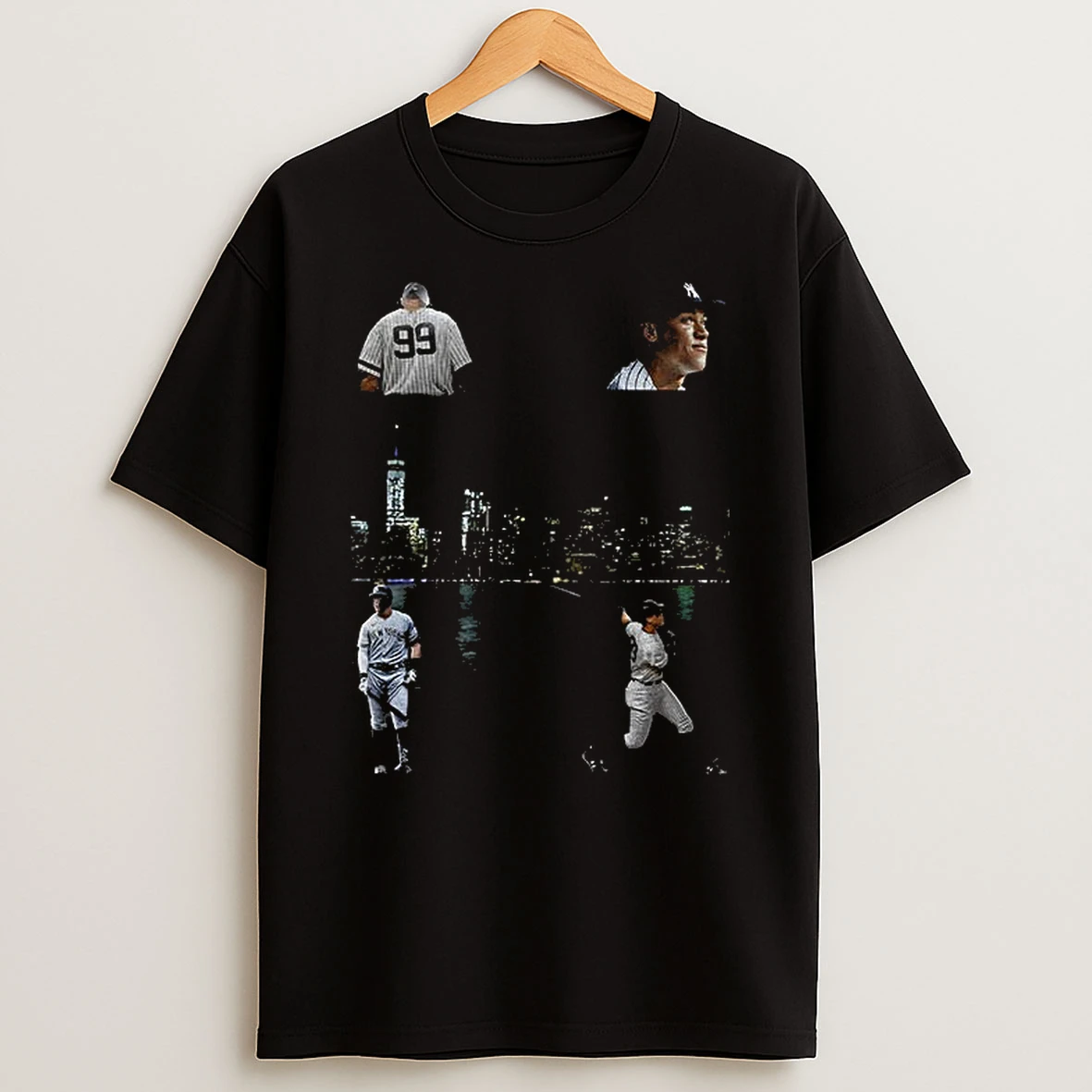 Aaron Judge 99 Mirror Goat New York Yankees Mlb Baseball 2025 Cartoon Tshirt Hoodie