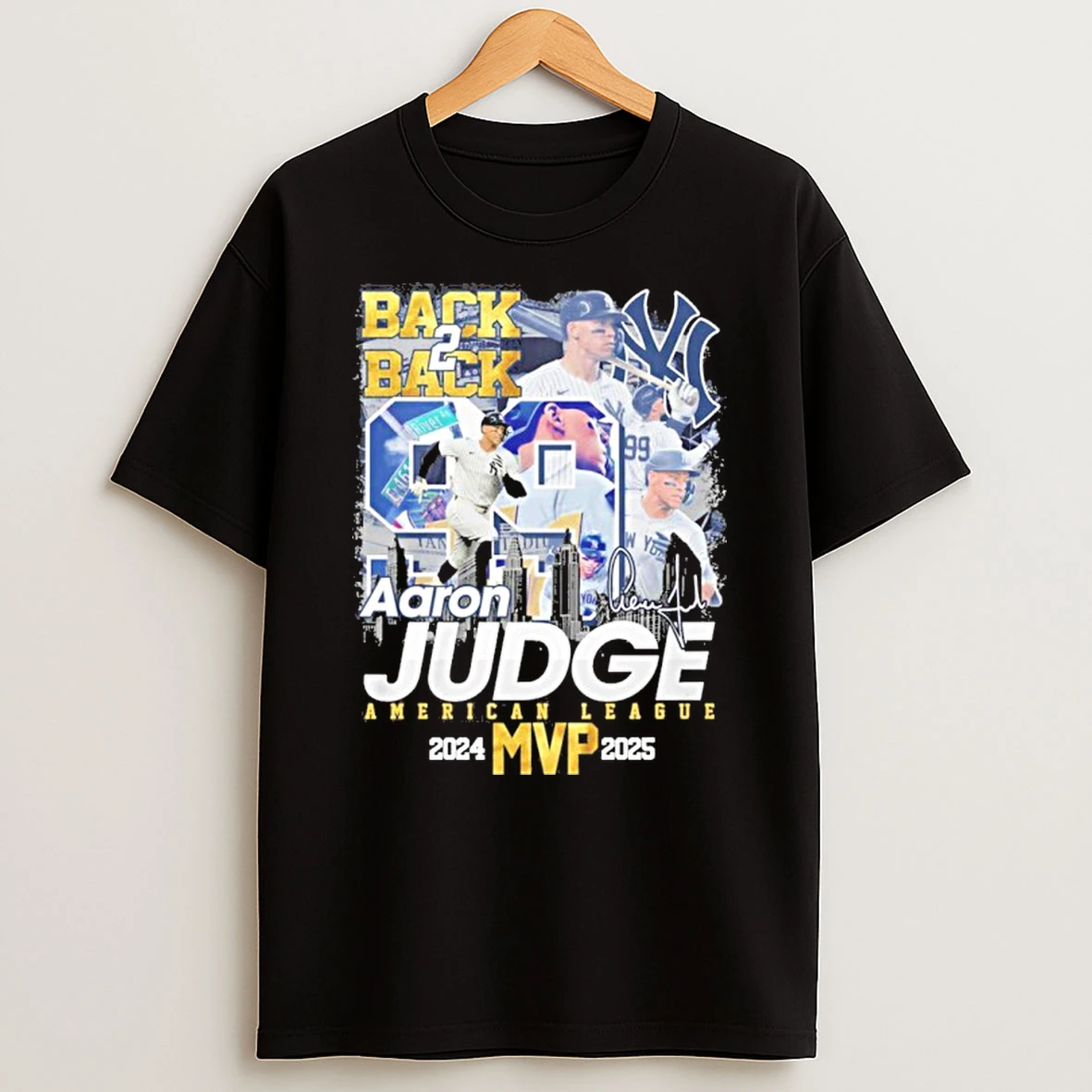 Aaron Judge Back 2 Back Al Mvp Signature Tshirt Hoodie