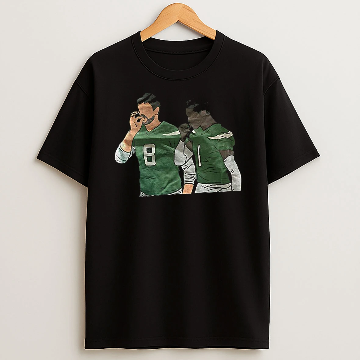 Aaron Rodgers And Sauce Gardner Smoking New York Jets Nfl Football Game Day 2025 Tshirt Hoodie