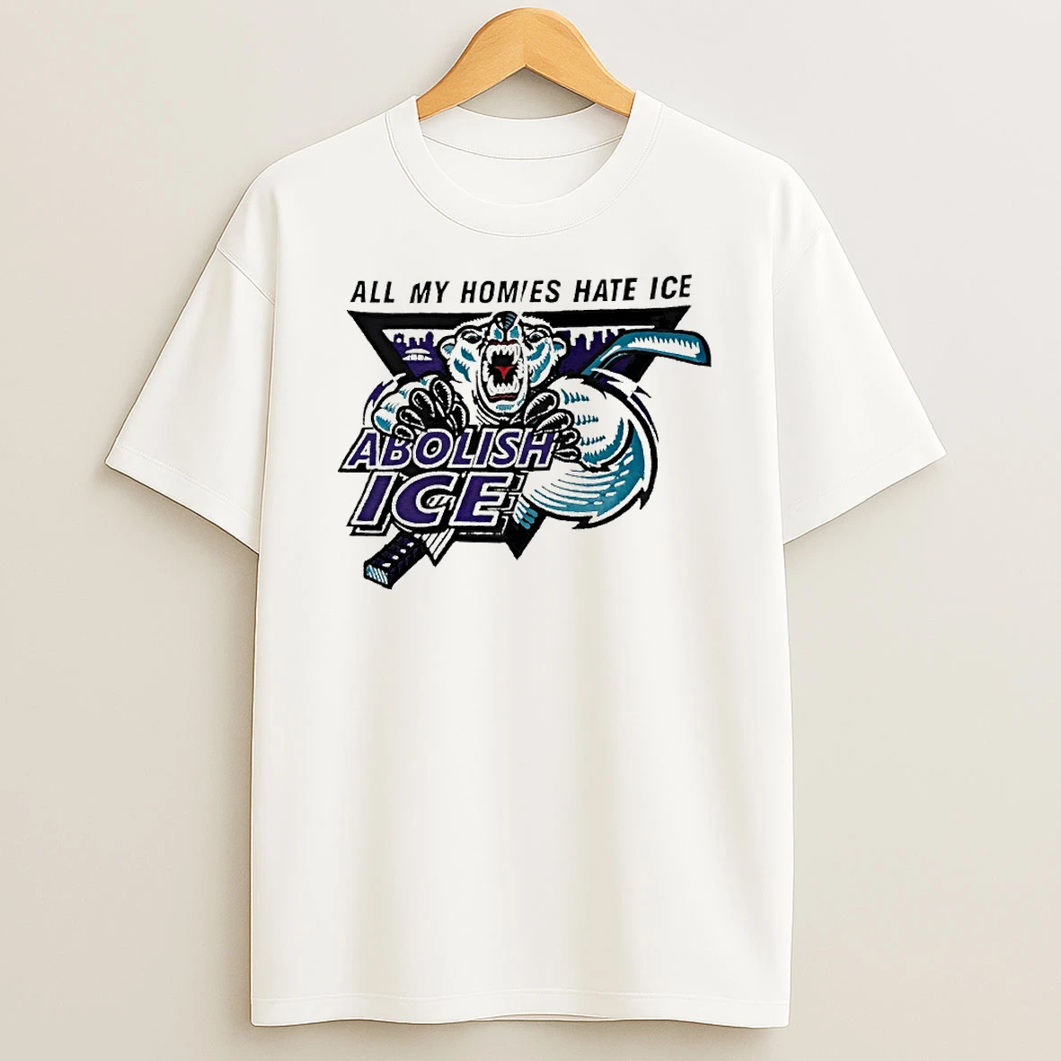 Abolish Ice Hockey All My Homies Hate Ice Circle Tshirt Hoodie
