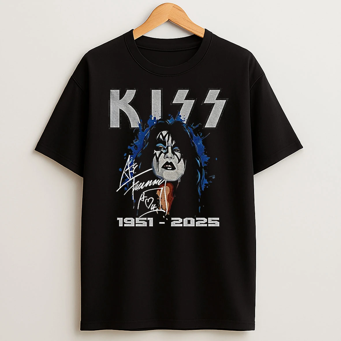 Ace Frehley Rip Rock Kiss Legend 1951 2025 Signature Tshirt Hoodie