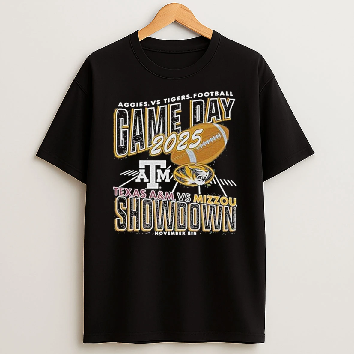 Aggies Vs Tigers Football Gameday Showdown 2025 November 8th Tshirt Hoodie