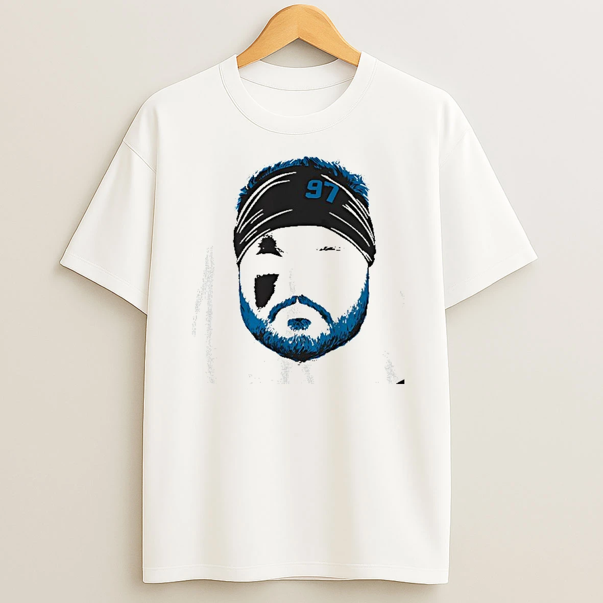 Aidan Hutchinson 97 Detroit Lions Blank Face Tshirt Hoodie