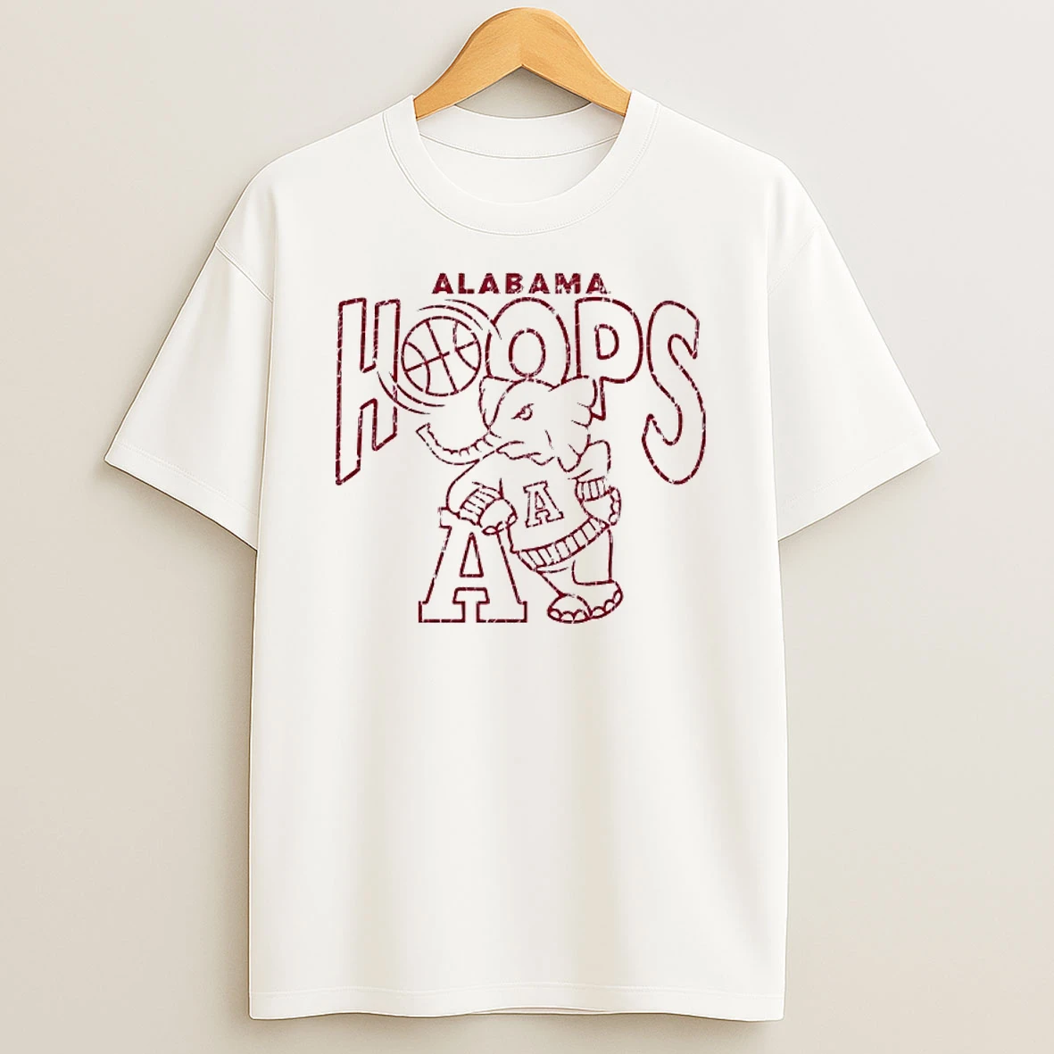 Alabama Basketball Retro Tide Hoops Tshirt Hoodie