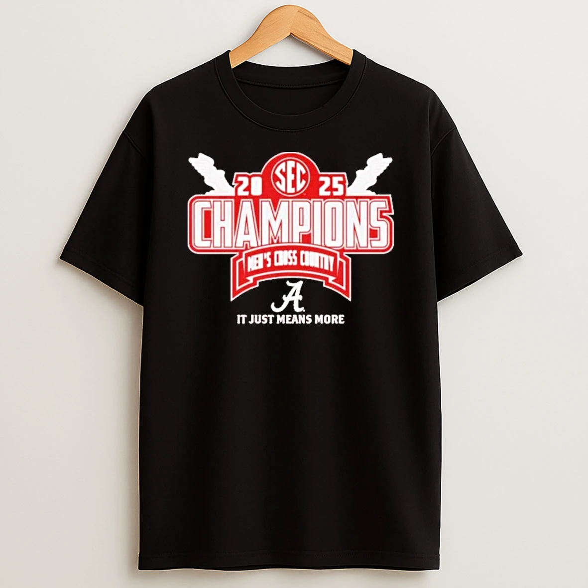 Alabama Crimson 2025 Sec Mens Cross Country Conference Champions Locker Room Tshirt Hoodie