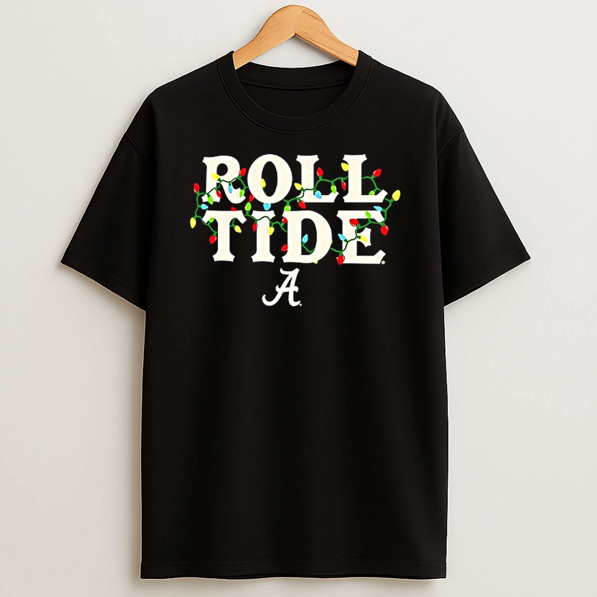 Alabama Crimson Tide Roll Tide String Lights Christmas Tshirt Hoodie